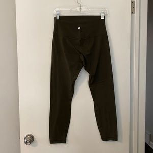 Lululemon Align 25” Leggings - size 8. Army green.